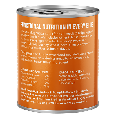 Digestive Support, Chicken & Pumpkin Entrée in Gravy 9oz
