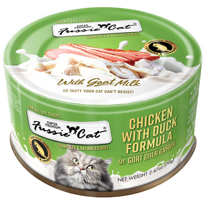 Fussie Cat Chicken & Duck In Goat Milk Cat Can (2.47oz)