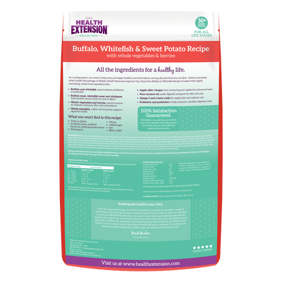 Grain Free Buffalo, Whitefish & Sweet Potato Recipe