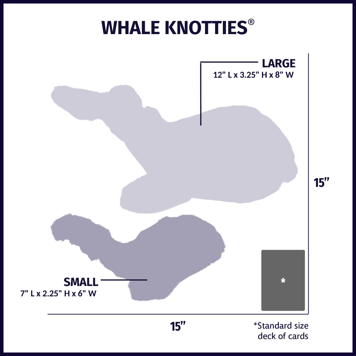 Mobie Whale KnottieĀ® Plush Dog Toy