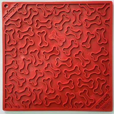 Bones eMat - Enrichment Lick Mat for Dogs and Cats | eMat Enrichment Toy for Anxiety Relief | SodaPup