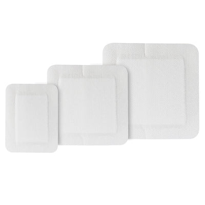 Medpride Gauze Island Dressing Sterile 2"x3.5" Wound Dressing with Adhesive, 50/Box, Case of 6 (300 Count)