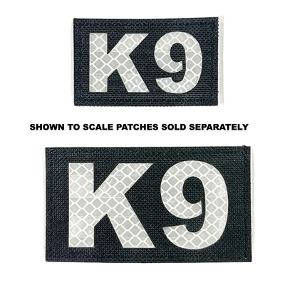 Mini K9 Laser Cut Reflective Morale Patch in Black