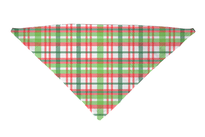 Light Christmas Plaid Dog Bandana
