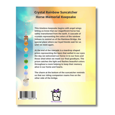 Crystal Rainbow Suncatcher for Horses