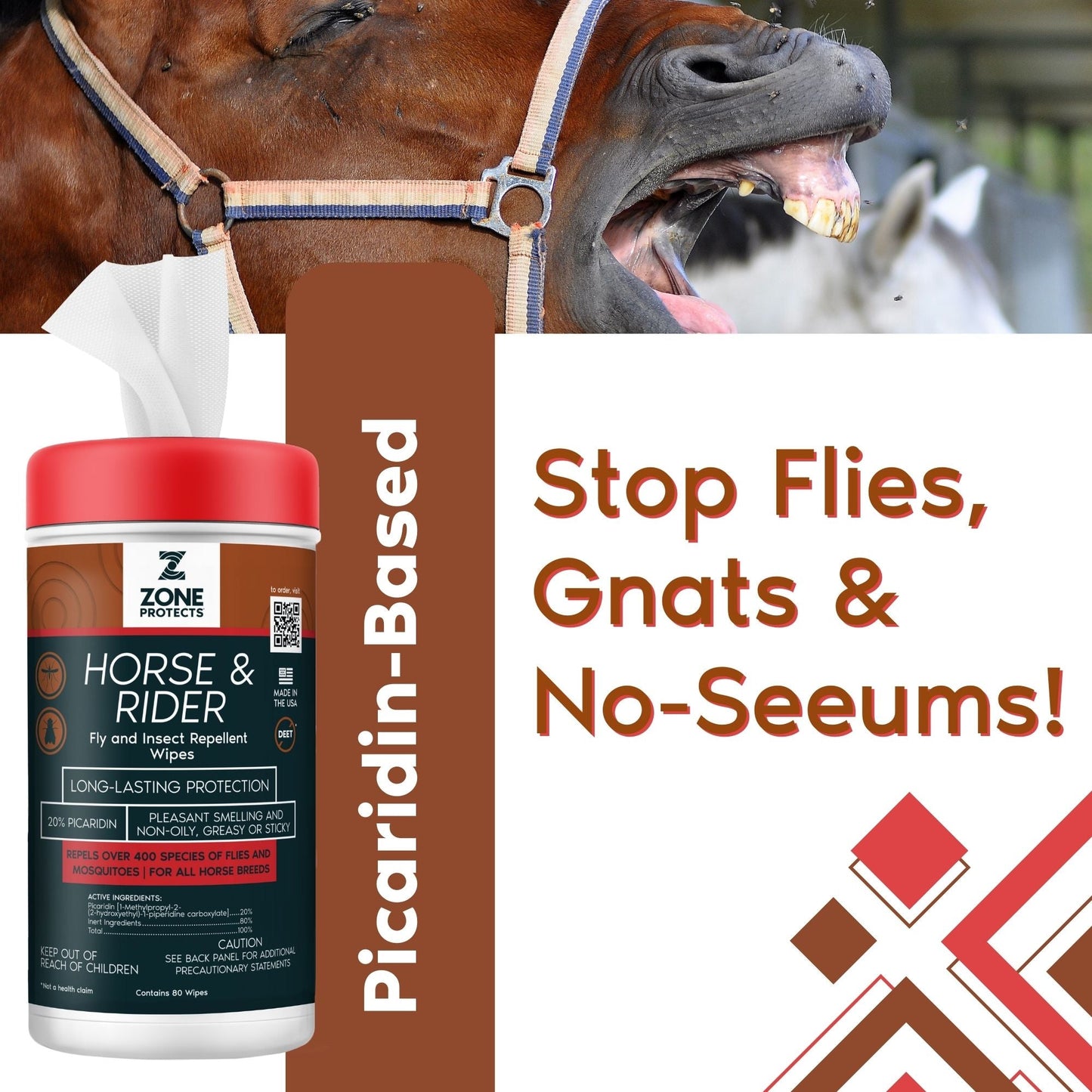 Horse & Rider Fly & Insect Repellent Wipes