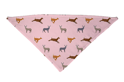 Wild Deer Pink Dog Bandana