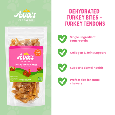 Turkey Tendon Jerky Dog Treats - Turkey Bites