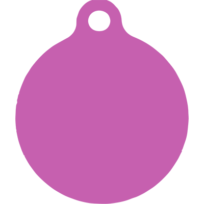 Purple Argyle HD Dog ID Tag