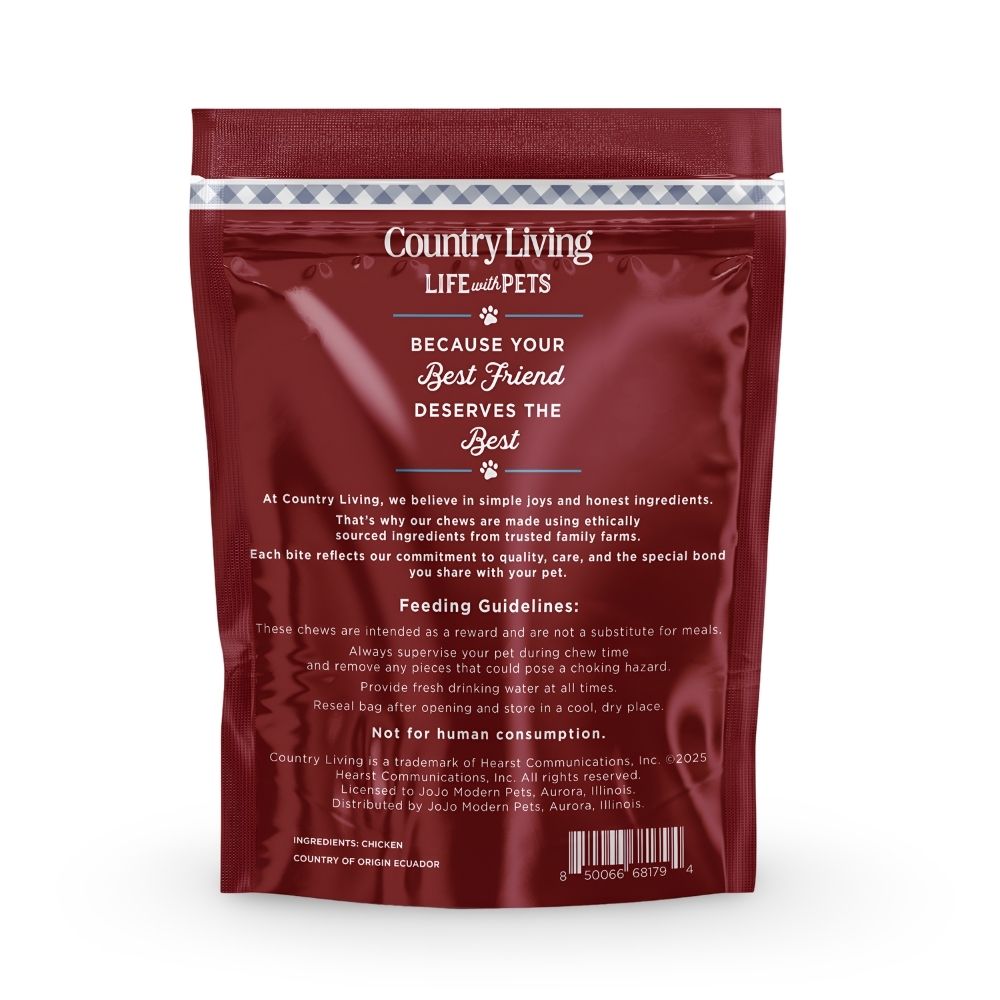 Country Living 4"–5" Chicken Sausage Dog Treats, 15-Count