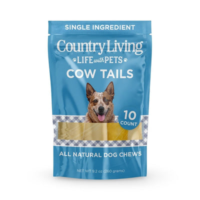 Country Living 5–7" Beef Cow Tail Dog Chews, 10-Pack