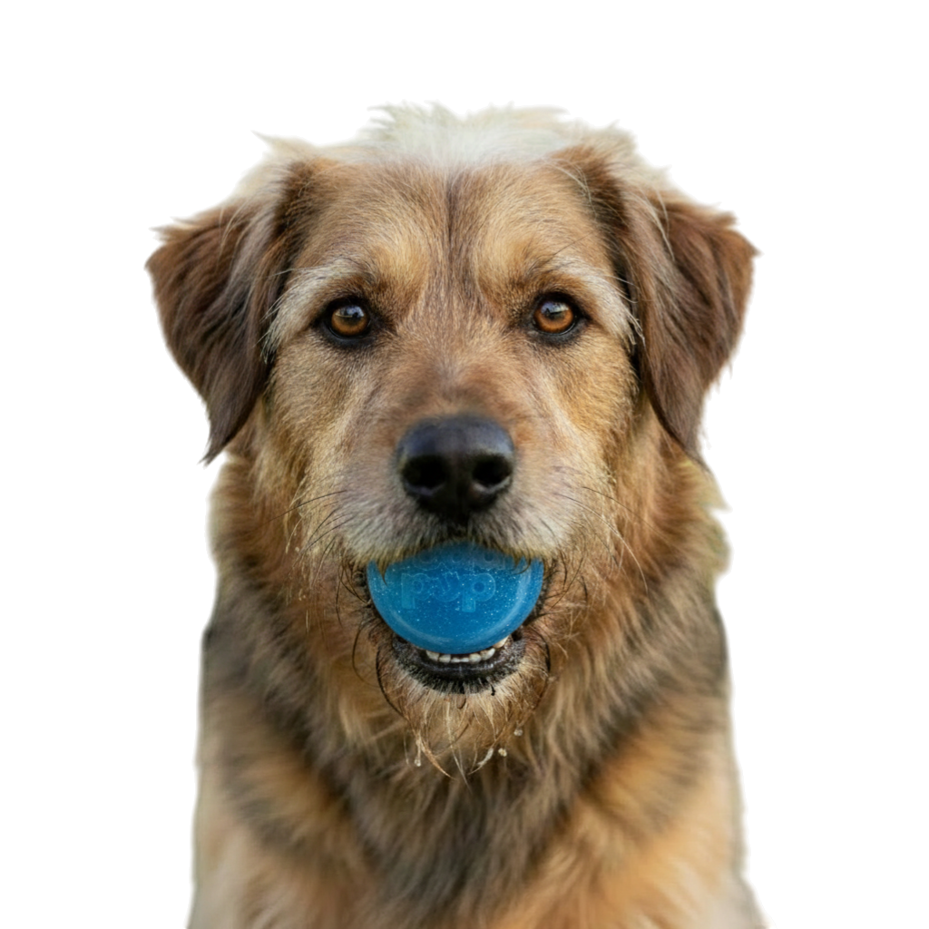 Glitter Ball Dog Toy | Soft PUP-X Rubber Floating Fetch Ball with Treat Dispenser | USA Made
