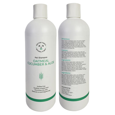 Dr. Theo’s Dog Shampoo with Oatmeal, Cucumber & Aloe, 16 oz