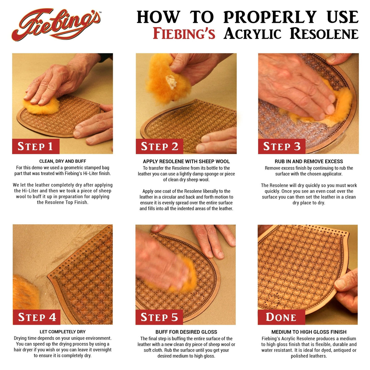 Fiebing’s Resolene Acrylic Leather Finish, 4 oz