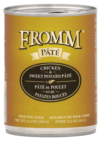 Fromm All Life Stages Grain Free Chicken & Sweet Potato Pate Wet Dog Can (12.2oz)