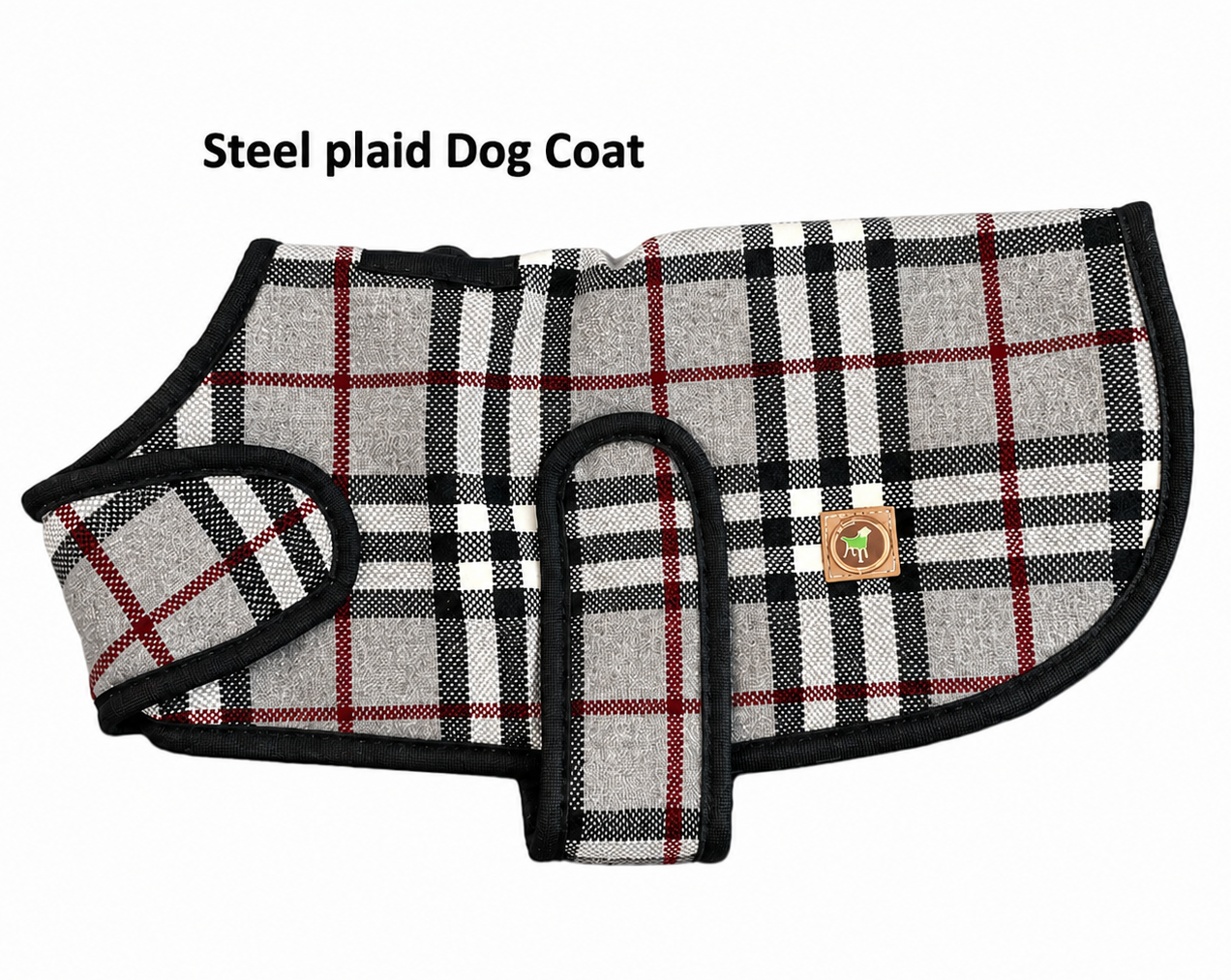 Steel Tartan Plaid Blanket Dog Coat