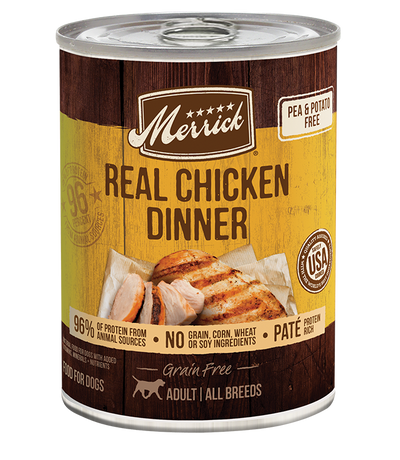 Merrick Grain Free Real Chicken Dinner Wet Dog Food (12.7oz)