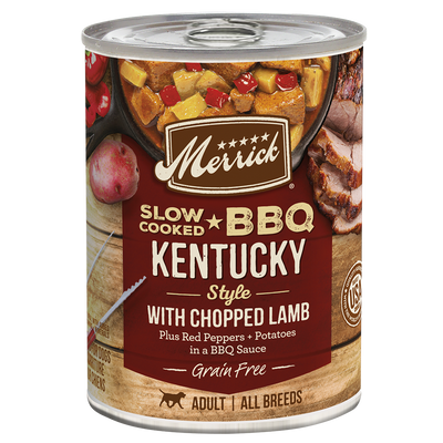 Merrick Slow Cooked Grain Free Adult BBQ Kentucky Lamb Wet Dog Food (12.7oz)