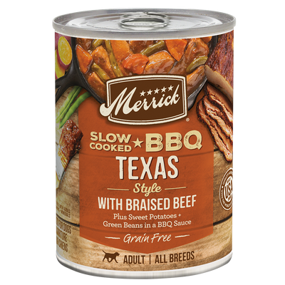 Merrick Slow Cooked Grain Free Adult Texas Beef Wet Dog Food (12.7oz)