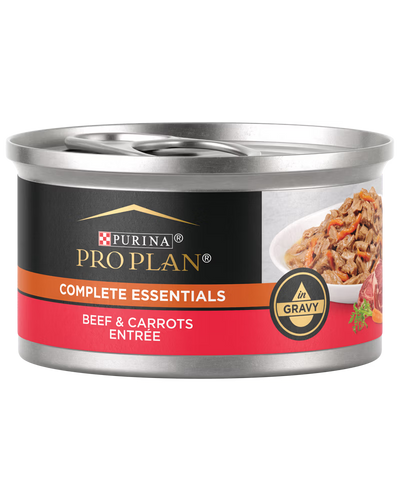 Pro Plan Complete Essentials Beef & Carrots Entrée in Gravy Wet Cat Food (3oz)