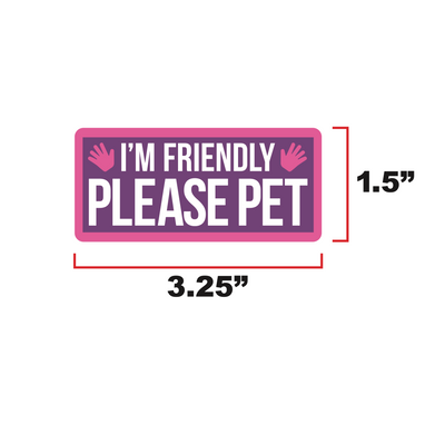 Please Pet I'm Friendly - Pink Purple Morale Patch