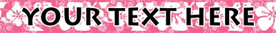 Personalized Island Floral Pink Dog Collar