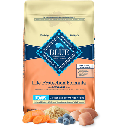 Blue Buffalo Life Protection Formula Large Breed Puppy Chicken & Brown Rice Recipe Dry Dog Food (30lb)