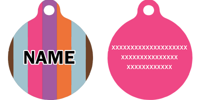 Multi-Stripe HD Dog ID Tag