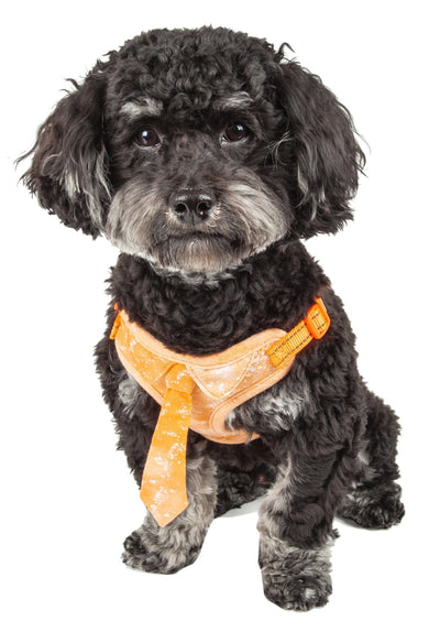 Pet Life ® 'Bonatied' Mesh Reversed Adjustable Fashion Dog Harness W/ Designer Neck Tie