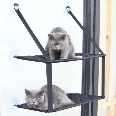 Pet Life ® 'Cat Laze' Suction Cupped Dual-Leveled Kitty Cat Lounger