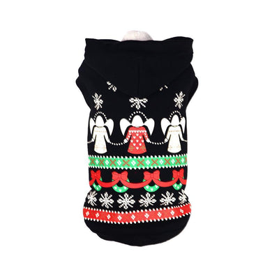 Pet Life ® LED Lighting Patterned Holiday Hooded Dog Costume Sweater w/ Included Batteries