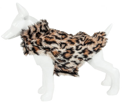 Pet Life ® Luxe 'Lab-Pard' Dazzling Leopard Patterned Mink Fur Dog Coat