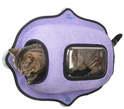 Pet Life ® 'Purr-view' See-through Suction Cup Kitty Cat Lounger and Bed