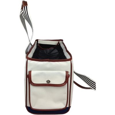 Pet Life ® 'Yacht Polo' Designer Travel Fashion Pet Dog Carrier w/ Pouch