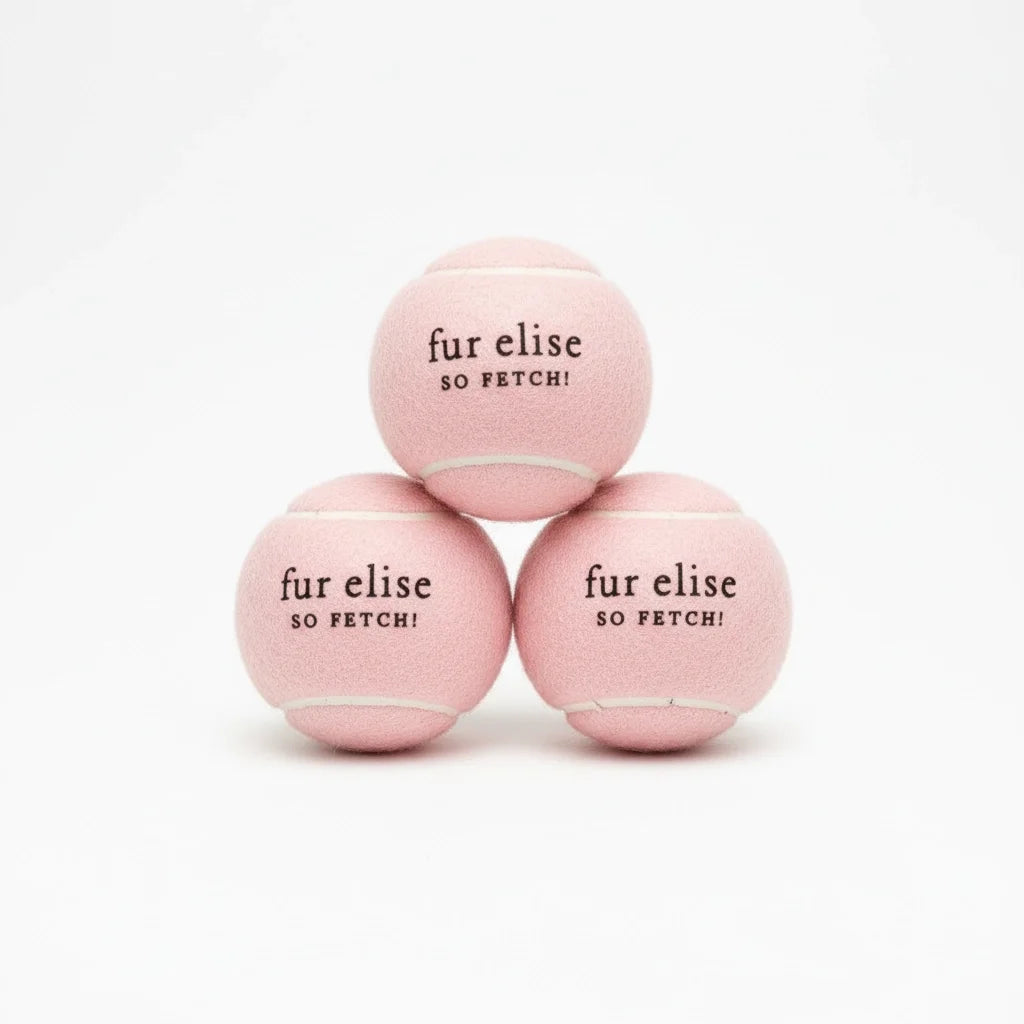 Fur Elise So Fetch! Tennis Ball Pack of 3 - Blush