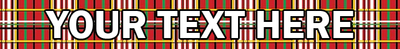 Personalized Tartan Plaid Red Dog Collar