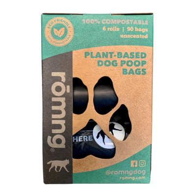 compostable plant-based dog poop bags starter pack