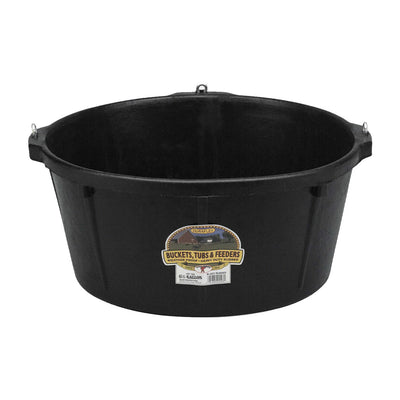 Little Giant Rubber Feeder Tub with Hooks, 6.5 Gallons