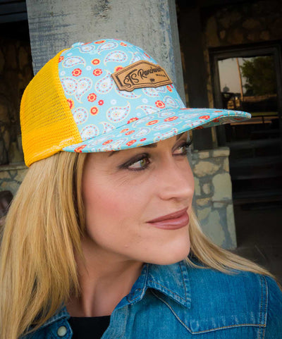 STS Turquoise Paisley Patch Hat, Ladies
