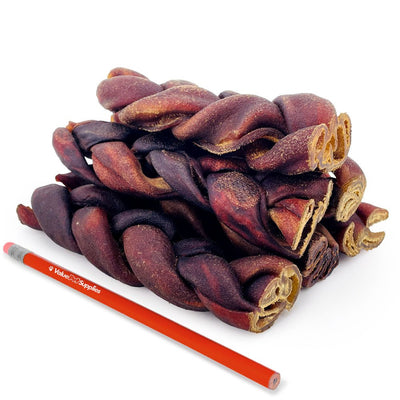 ValueBull USA Collagen Braid Beef Large Dog Chews, Jumbo 6 Inch 10 Count
