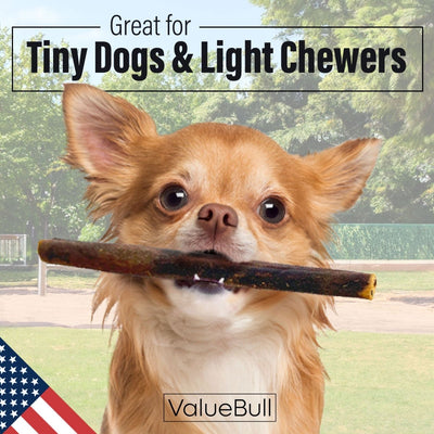 ValueBull USA Collagen Sticks for Small Dogs, 6 Inch Extra Thin Chews, Natural Dog Treats, 10 Count
