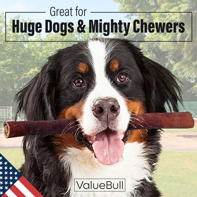 ValueBull USA Collagen Sticks for Dogs, 12 Inch Super Jumbo Chews, Natural Long-Lasting Dog Treats, 25 Count