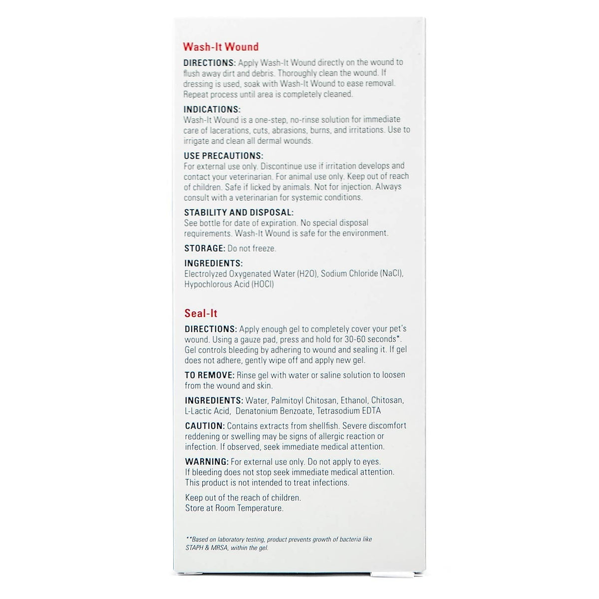 Wash It Pet Wound Wash and Seal It Pet Wound Gel Combination Pack