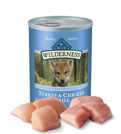 Blue Buffalo Wilderness Puppy Turkey & Chicken Grill Wet Dog Can (12.5oz)