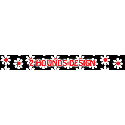 Personalized Black Daisy Dog Collar