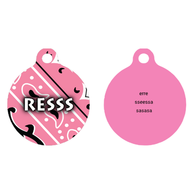 Bandana Pink HD Dog ID Tag