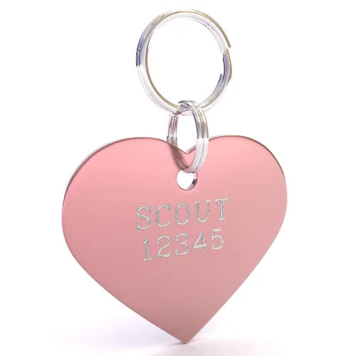 HyperLite Heart Dog ID Tag with Engraving