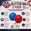 Glitter Ball 2-Pack Dog Toy | Soft Rubber Floating Fetch Ball with Treat Dispenser | USA Made