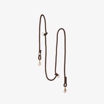 'Brown' - Hands Free Braided Leash