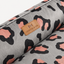 Chester & Lee | Velvet Sleeper Dog Bed Gray & Peach Leopard Print
